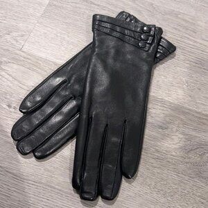 EUC Lambskin Leather Gloves- Size Medium